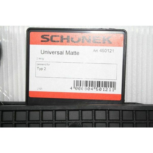 Schönek Universal Gummimatte, Auto Fußmatte, 53 x 38 cm in Schwarz