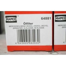 4x Ölfilter Mapco 64881 für  Mercedes W202 /203, 210,Sprinter, G Klasse M-Klasse